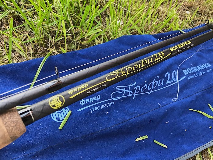 Удилище фидер "Волжанка Профи-2.0" 3.5/3.95м (4 секции+4) тест 80+гр