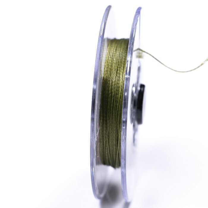 Супертонкий и cупертонущий поводочный материал без оплетки "CreaFine"25LB 20м цв. Moss Green