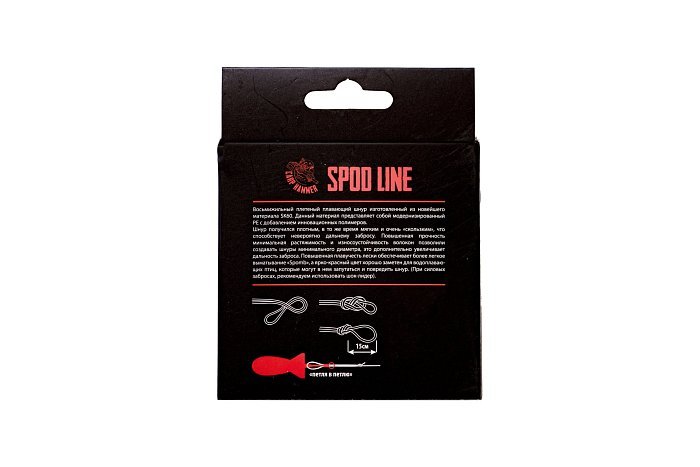 Леска плетеная Carp Hammer "Spod Line X8" 300м/0.16мм 16LB цв. красный