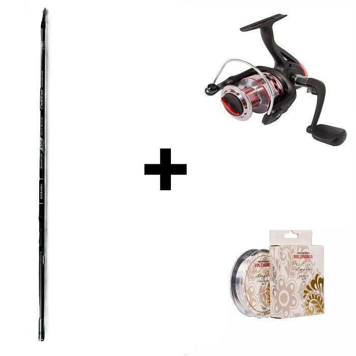 Комплект с/к "Волжанка Оптима" 5.0м (5 секций) тест до 25гр + Катушка б/ин "Волжанка Метеор 2000" (8+1 подш);(0.205мм/190м) + Леска моно "Pro Sport Long Line" 150м/0.150мм 2.30кг цв. прозрачны
