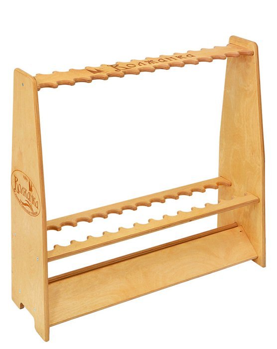 Стойка разборная, деревянная "Волжанка" на 28 удилищ