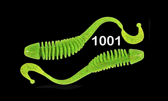 Силиконовая приманка "Volzhanka Tailed Worm 130" цвет 1001 (в упак. 6шт)