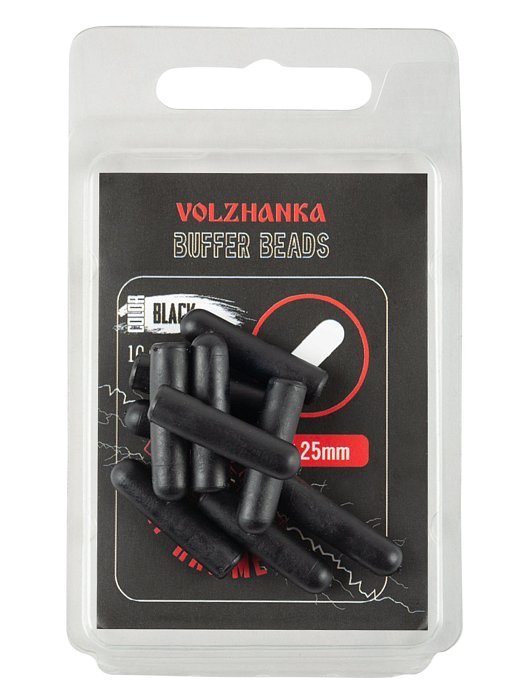 Удлиненный отбойник "Volzhanka Buffer Beads 25mm" цвет Black (10шт/уп)