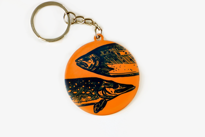 Брелок металл "Улов", круглый