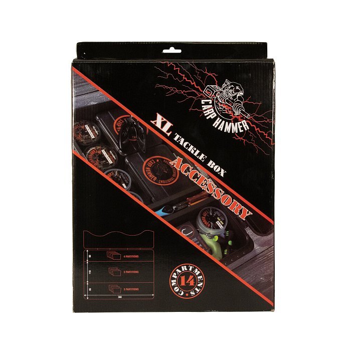 Коробка "Carp Hammer Accessory XL Tackle Box " (36*23*6 на 14 отделений)