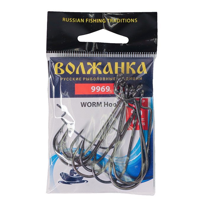 Крючки "Volzhanka Worm Hook 9969" # 5/0 (10шт/уп)