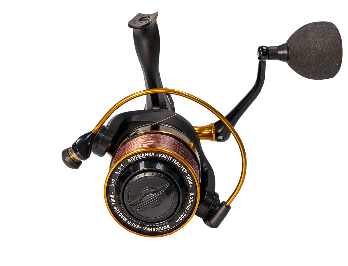 Катушка б/ин с системой бейтранер "Волжанка Карп Мастер 7000" (5+1 подш);(0.35мм/200м) Катушка б/ин с системой бейтранер "Волжанка Карп Мастер 7000" (5+1 подш);(0.35мм/200м)