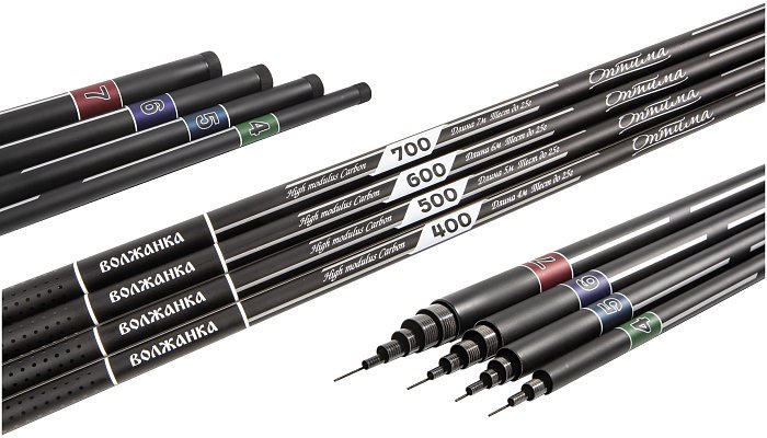 Удилище б/к "Волжанка Оптима" 7.0м (7 секций) тест до 25гр