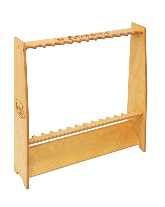 Стойка разборная, деревянная "Волжанка" на 14 удилищ