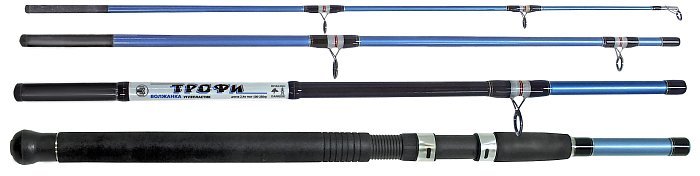 Удилище силовое "Волжанка Трофи" 2.1м тест 100-250гр (4 секции)