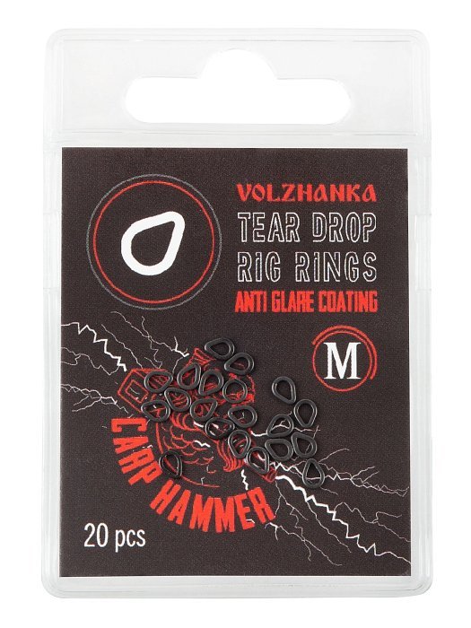 Кольцо для монтажа "Volzhanka Tear Drop Rig Rings" # M (20шт/уп)