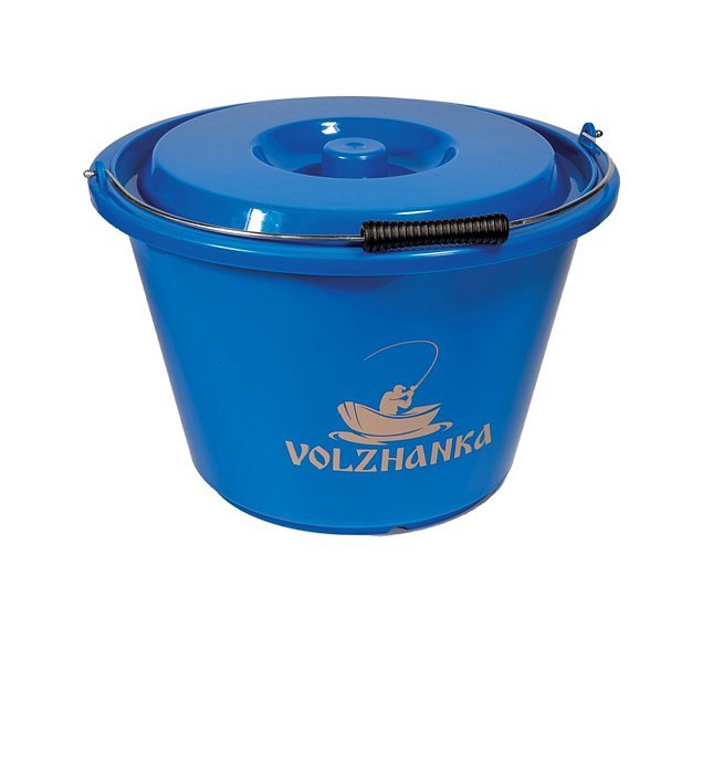 Ведро "Волжанка" пластиковое с крышкой 17л