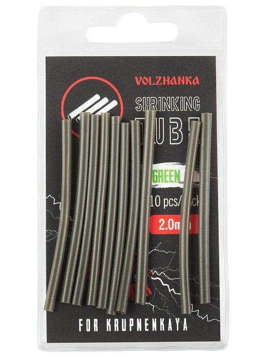 Термоусадочная трубка "Volzhanka Shrinking Tube 2.0mm" цвет Green (10шт/уп)