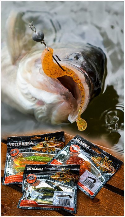 Силиконовая приманка "Volzhanka Sexy Bleak 110" цвет 1009 (в упак. 5шт)