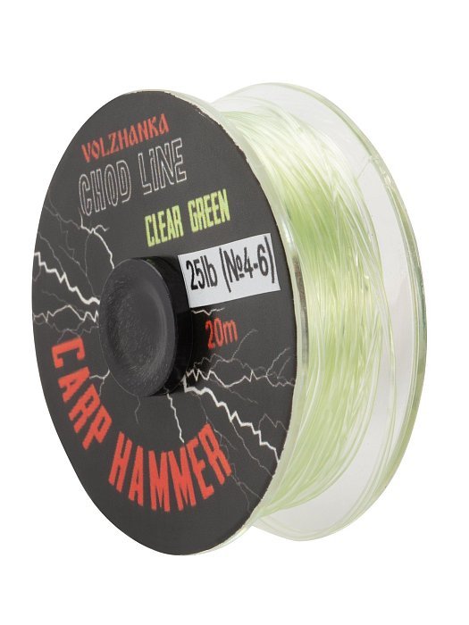 Поводочный материал "Chod Line" 20м 25LB цв. Clear Green
