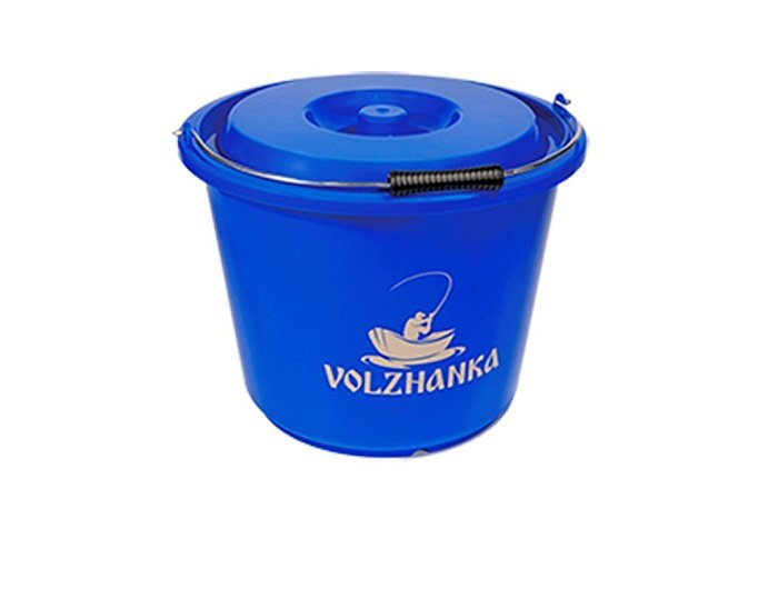 Ведро "Волжанка" пластиковое с крышкой 12л
