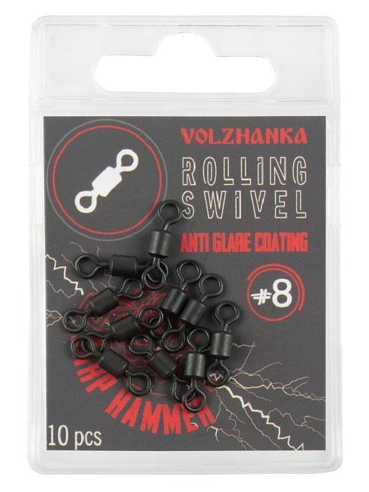Вертлюг "Volzhanka Rolling Swivel" # 8 (10шт/уп)