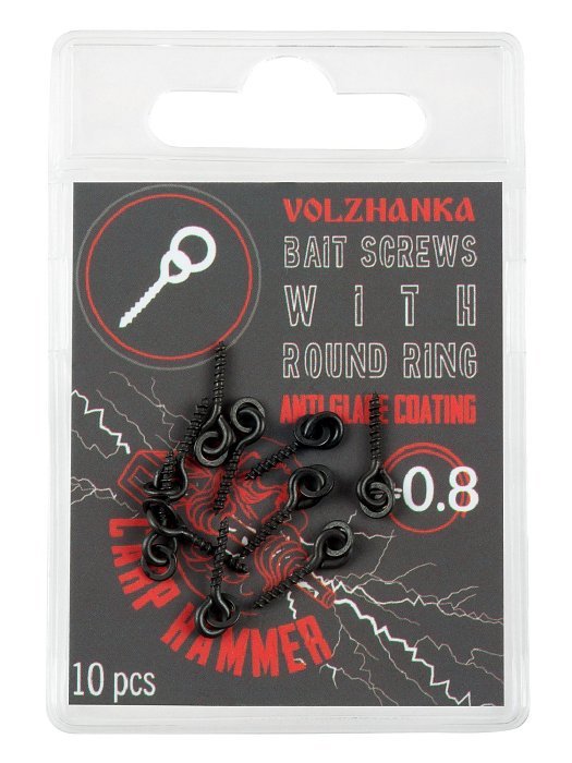 Саморез с кольцом "Volzhanka Bait Screw  8mm" (10шт/уп)