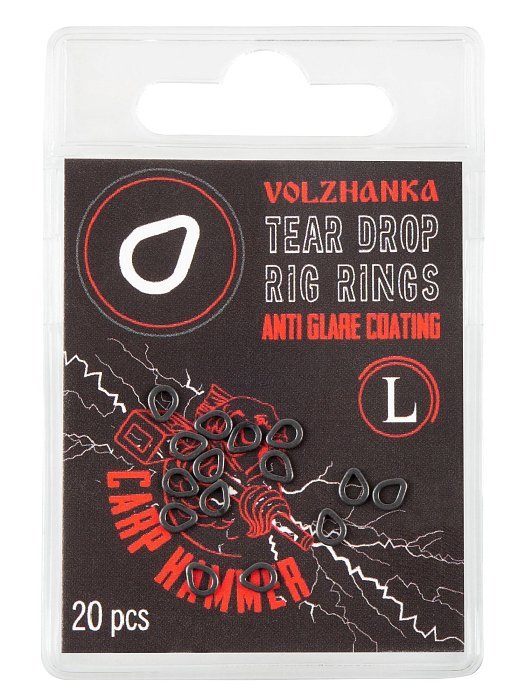 Кольцо для монтажа "Volzhanka Tear Drop Rig Rings" # L (20шт/уп)