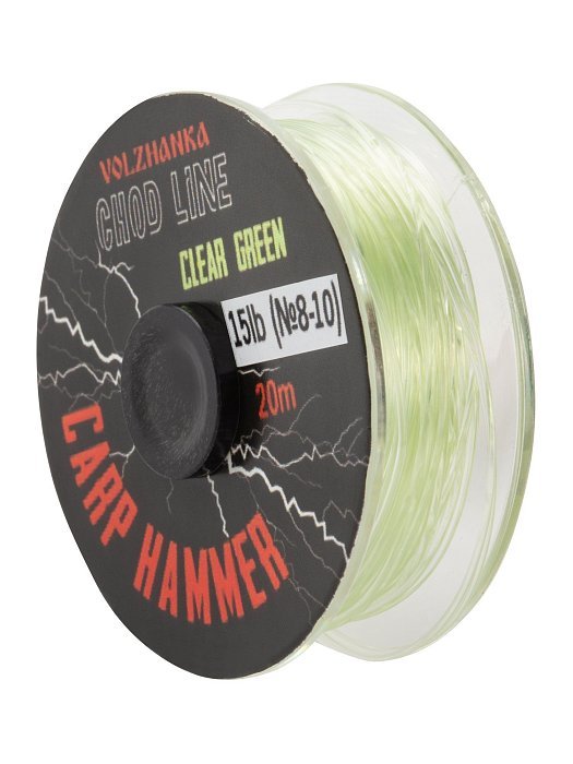 Поводочный материал "Chod Line" 20м 15LB цв. Clear Green