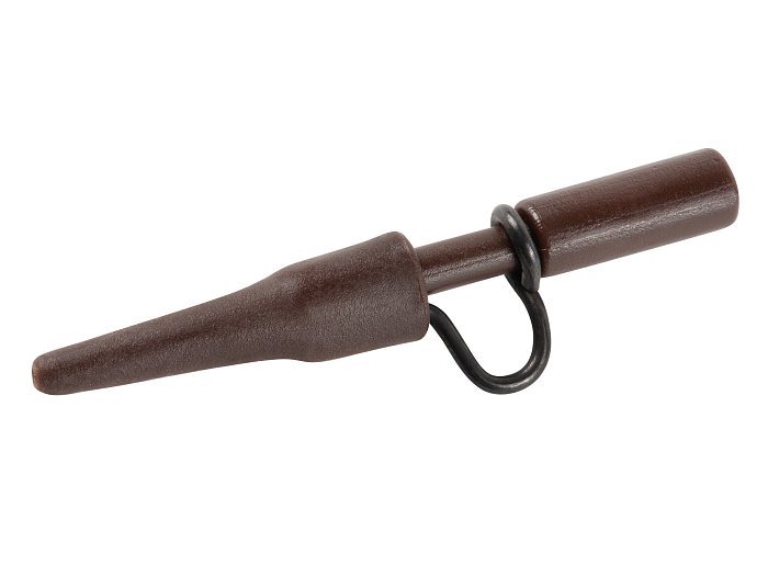 Усиленная безопасная клипса+конус "Volzhanka Distance Lead Clips with Tail Rubber" цвет Brown (8шт/у