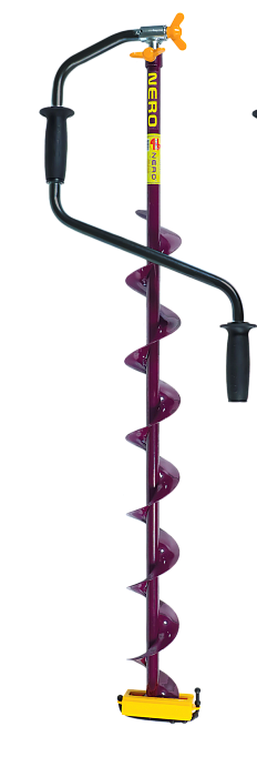 Ледобур (ПВ) "NERO-SPORT-110T" телескоп. L(шнека)-0.84м, L(транс.)-1.15м, L(бурения)-1.5м, m=3.2кг