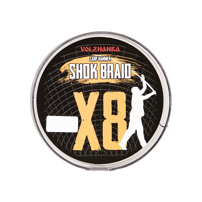 Леска плетеная Carp Hammer "Shock Braid X8" 100м/0.37мм 60LB цв. черный