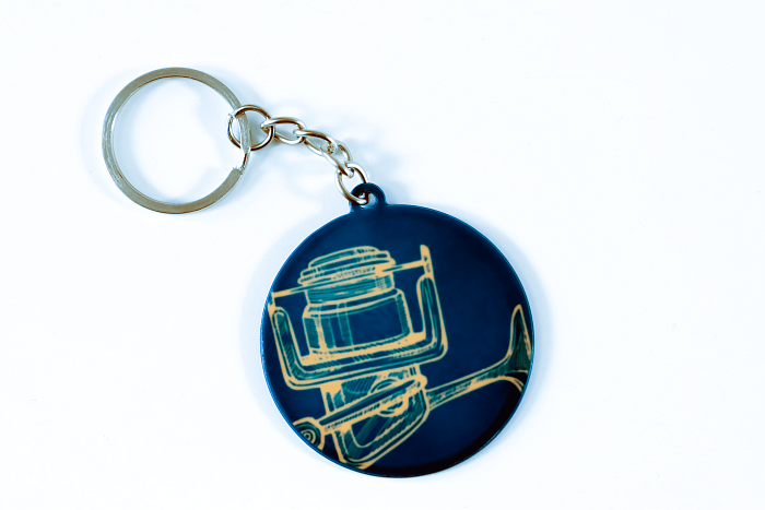 Брелок металл "Катушка", круглый