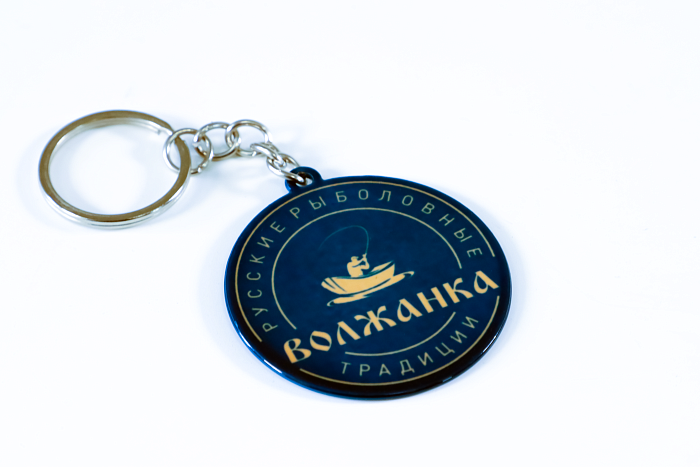 Брелок металл "Катушка", круглый