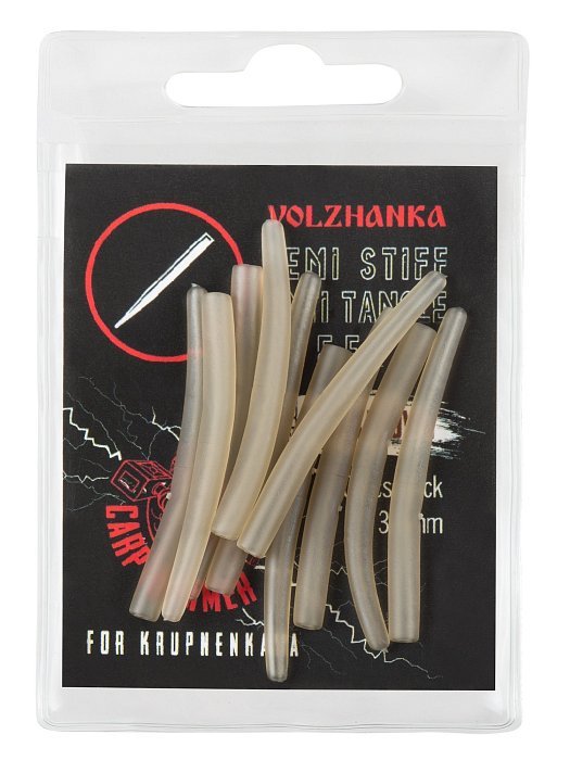 Конус для поводка "Volzhanka Semi Stiff Anti Tangle Sleeves 36mm" цвет Trans Brown (10шт/уп)