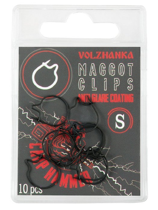 Клипса для опарыша "Volzhanka Maggot Clips" # S (10шт/уп)