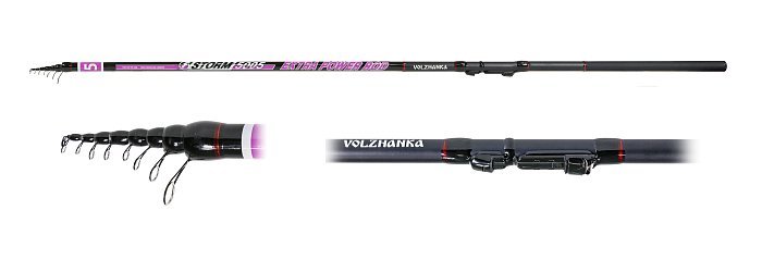 Удилище с/к "Волжанка Шторм" 5.0м тест до 30гр (5 секций)